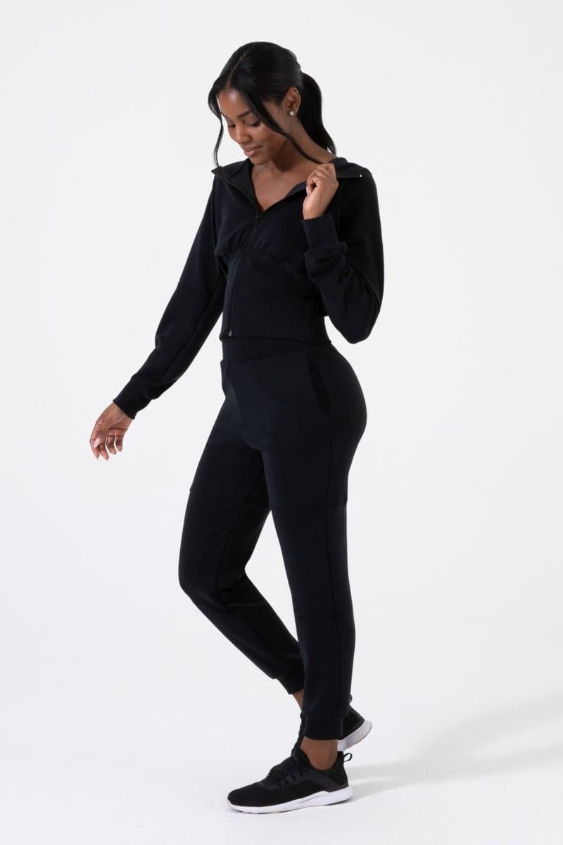 Sleek Zip Up J0381:J0381-Black-XS - NUX