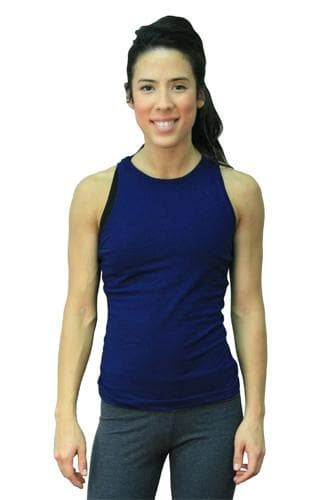 Sandra McCray Flat High Neck Tank w-Bra - Evolve Fit Wear