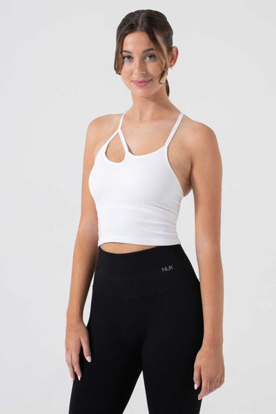 Strappy Tank T4785:T4785-White-L - NUX