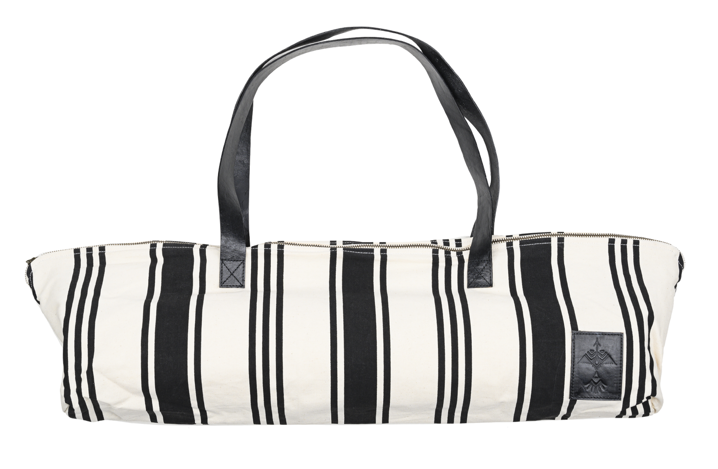 St Tropez Yoga Mat Tote - Black Stripe