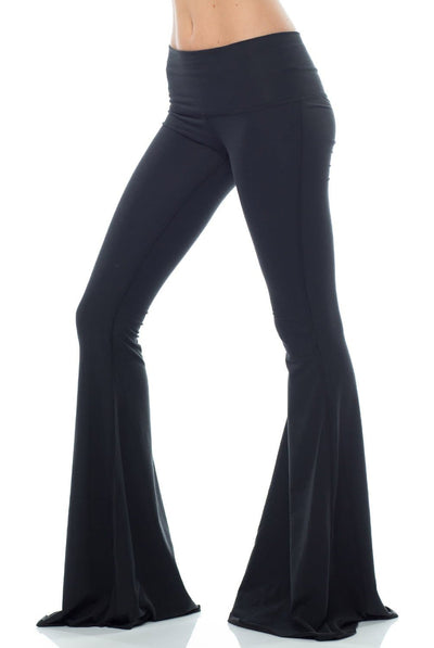 Teeki Solid Black Bell Bottom - Evolve Fit Wear