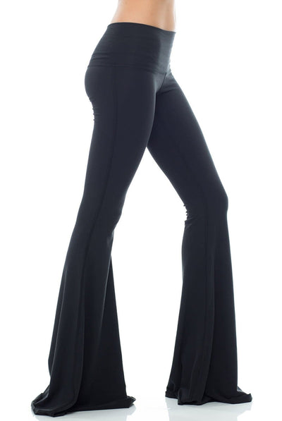 Teeki Solid Black Bell Bottom - Evolve Fit Wear