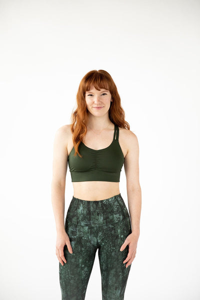 Handful Double Down Bra – JunipHer (Forest Green)