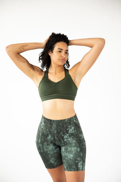 Handful Y-Back Bra - JunipHer (Forest Green)