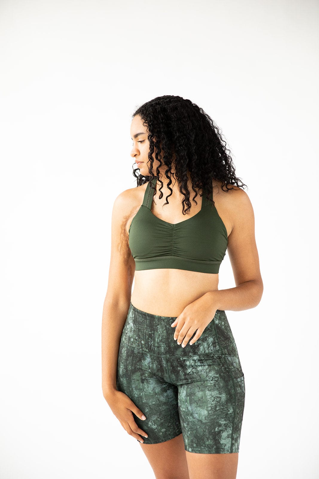 Handful Y-Back Bra - JunipHer (Forest Green)