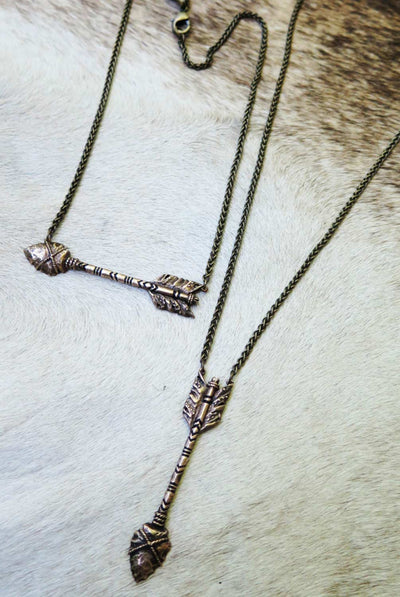 Wanderlust + Wildhearts Jewelry Painted Arrow Horizontal Necklace